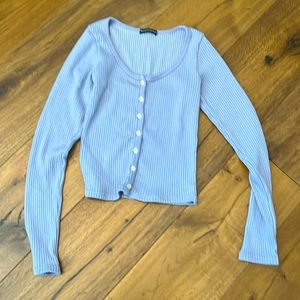 Brandy Melville scoop neck ribbed shirt